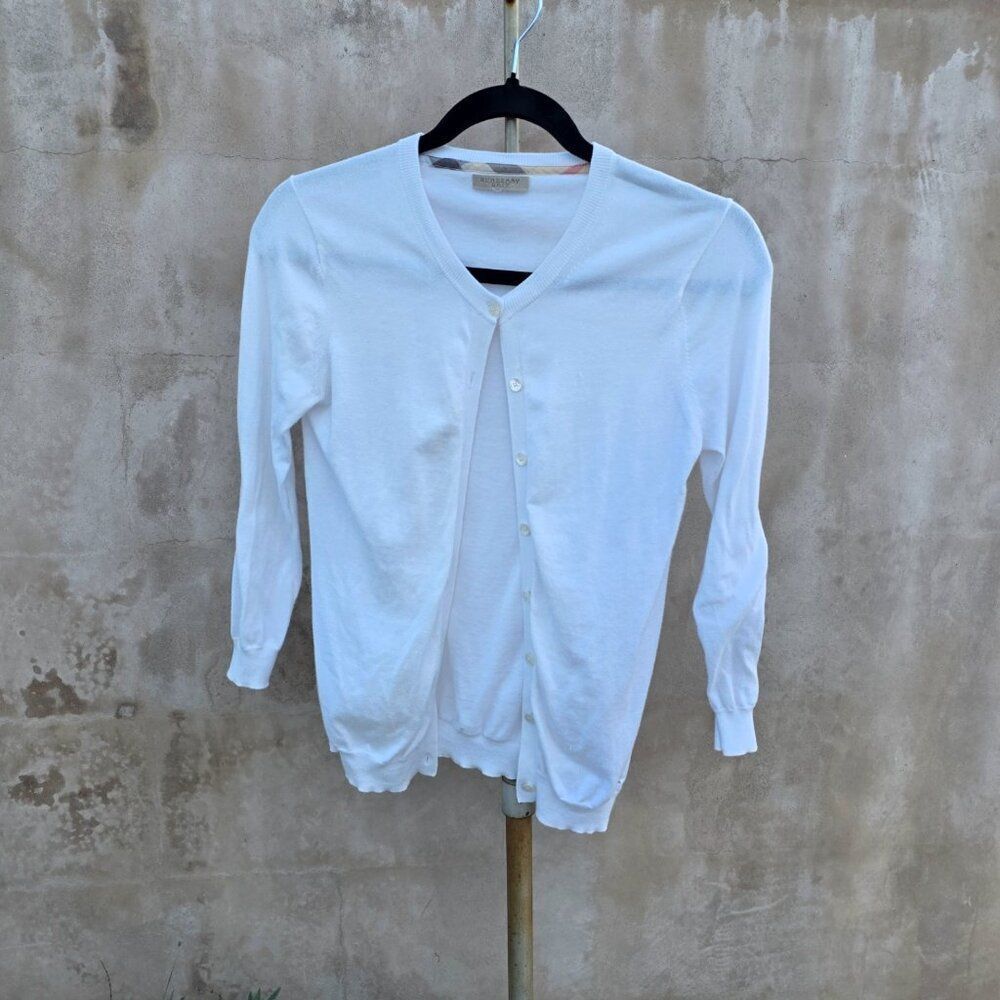 Burberry brit white cardigan 100% Cotton